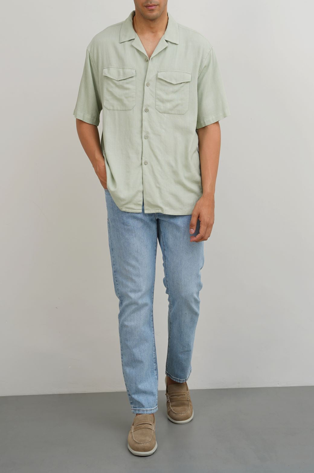 MATCHA GREEN SAFARI SHIRT