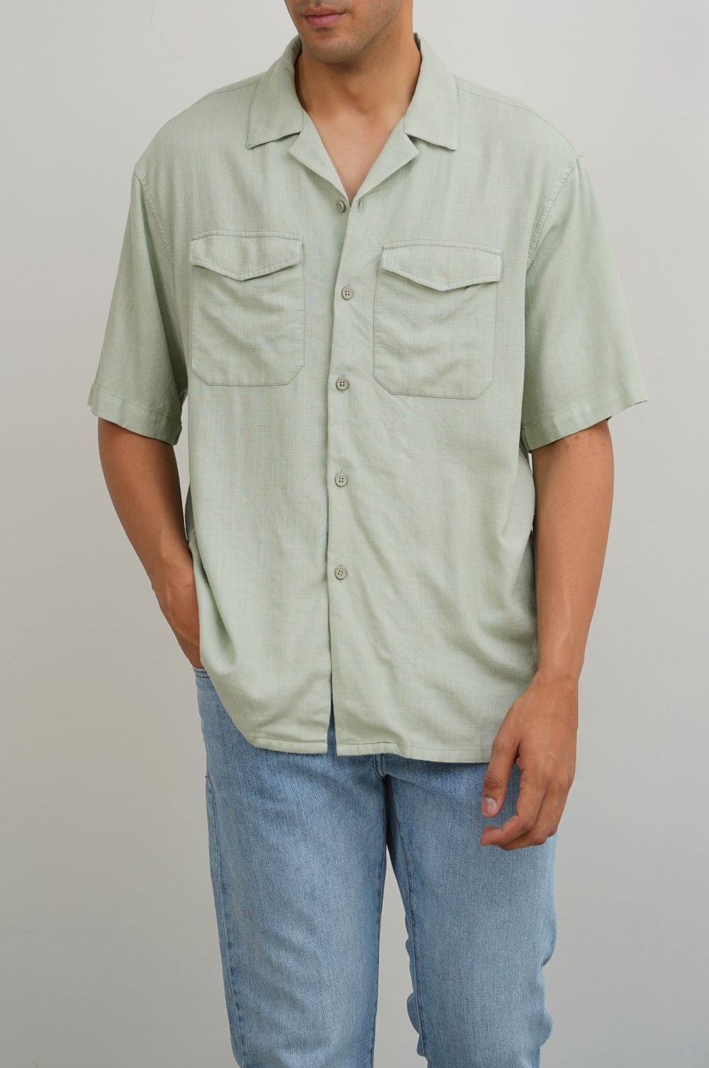 MATCHA GREEN SAFARI SHIRT