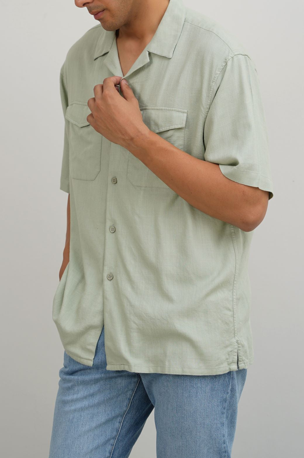 MATCHA GREEN SAFARI SHIRT