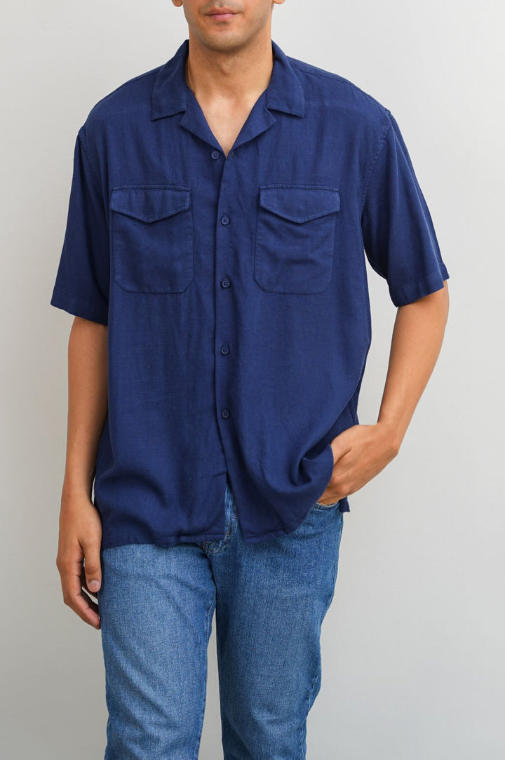 NAVY SAFARI SHIRT