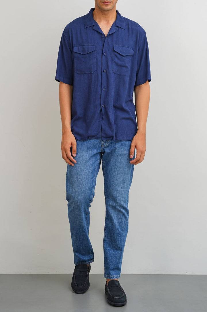 NAVY SAFARI SHIRT