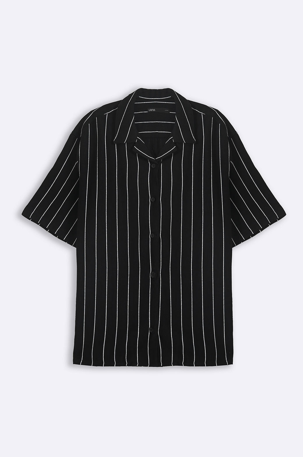 BLACK STRIPPED SAFARI SHIRT