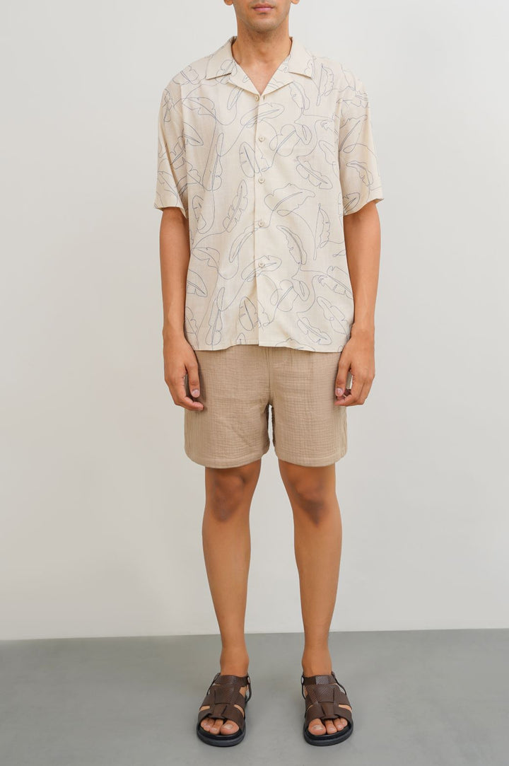 ECR LEAF SCRIBBLE SAFARI SHIRT