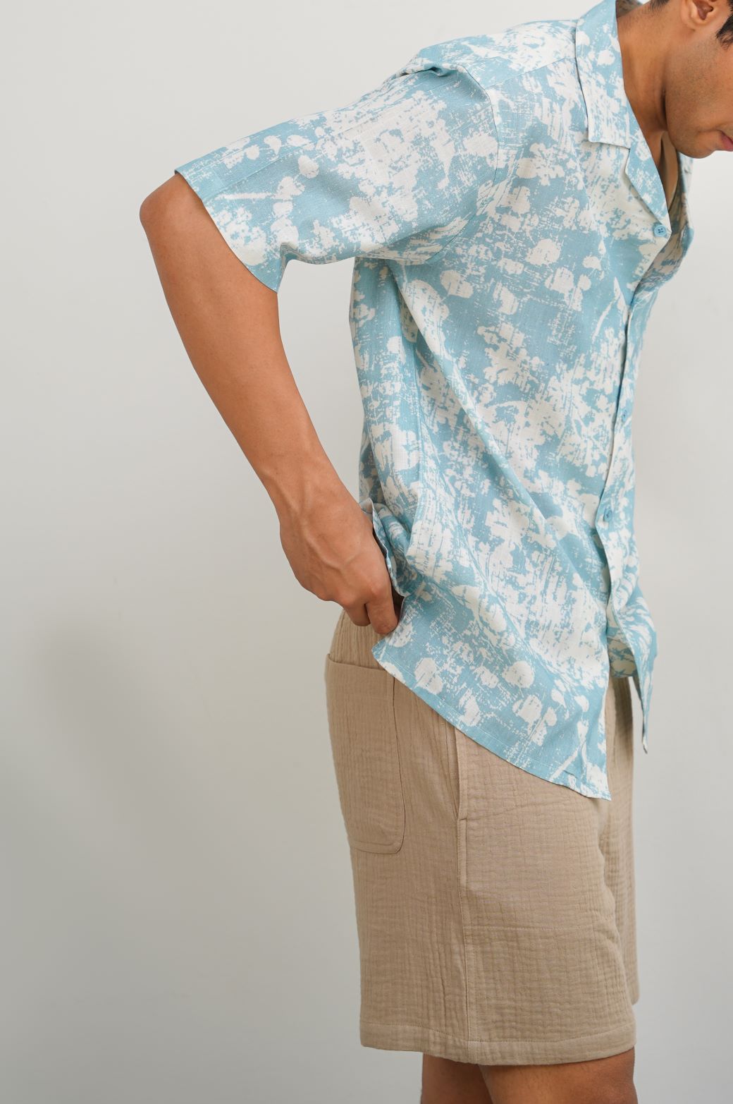 SKY BLUE COASTAL SAFARI SHIRT