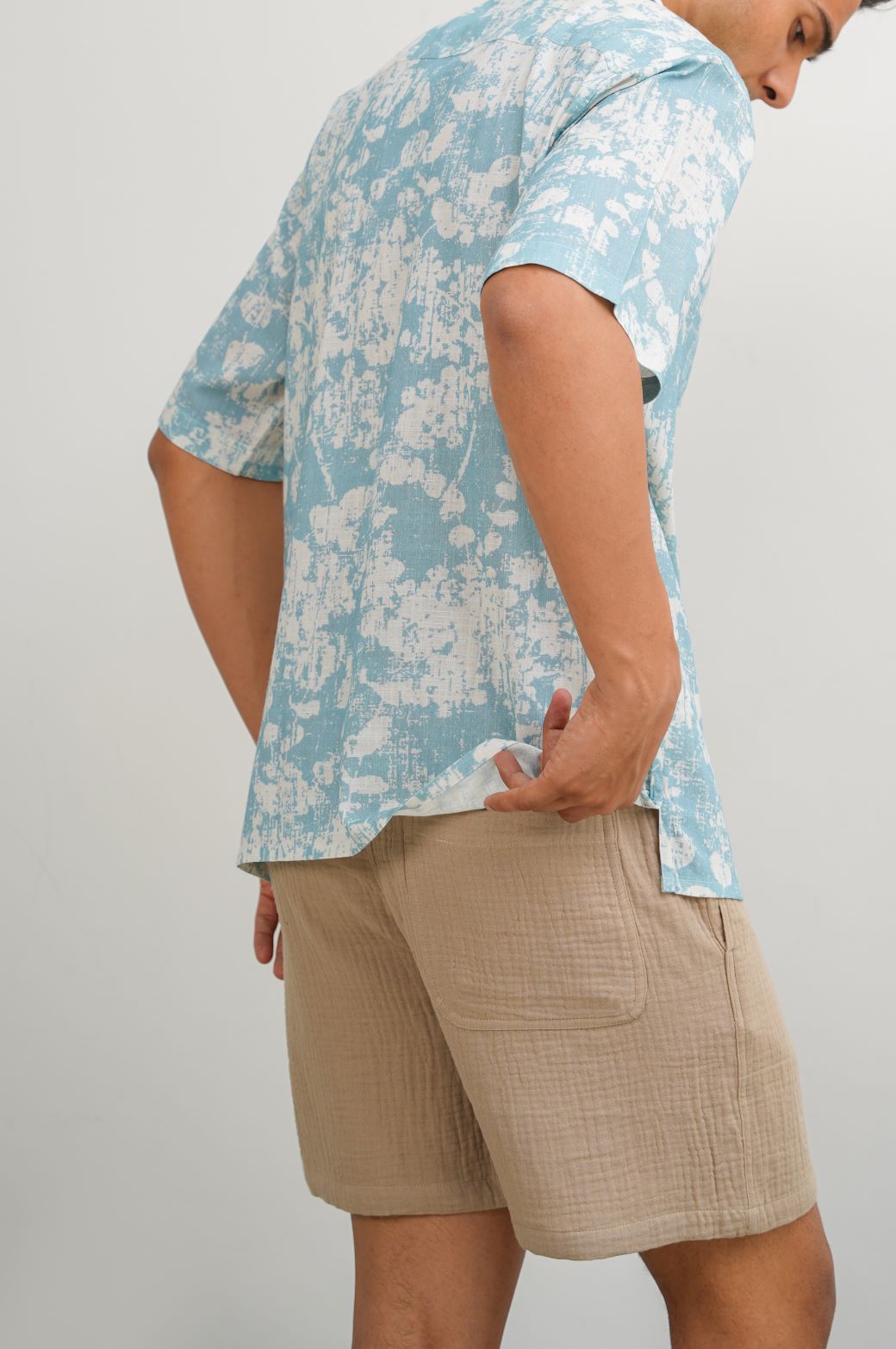 SKY BLUE COASTAL SAFARI SHIRT