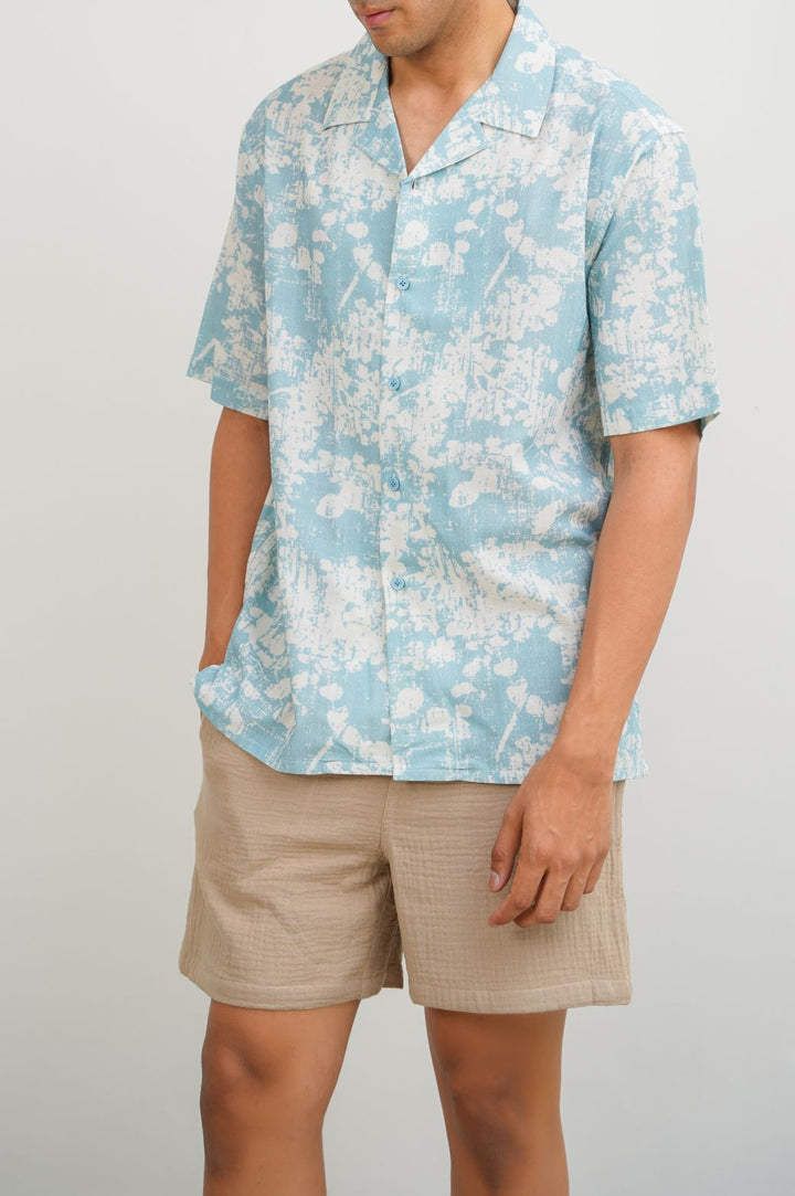 SKY BLUE COASTAL SAFARI SHIRT