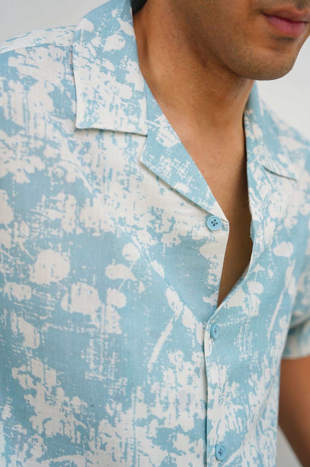 SKY BLUE COASTAL SAFARI SHIRT