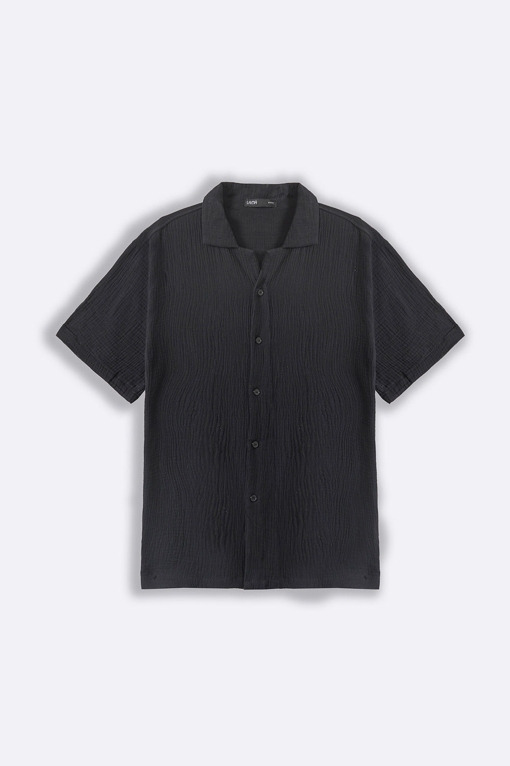 BLACK MUSLIN SAFARI SHIRT