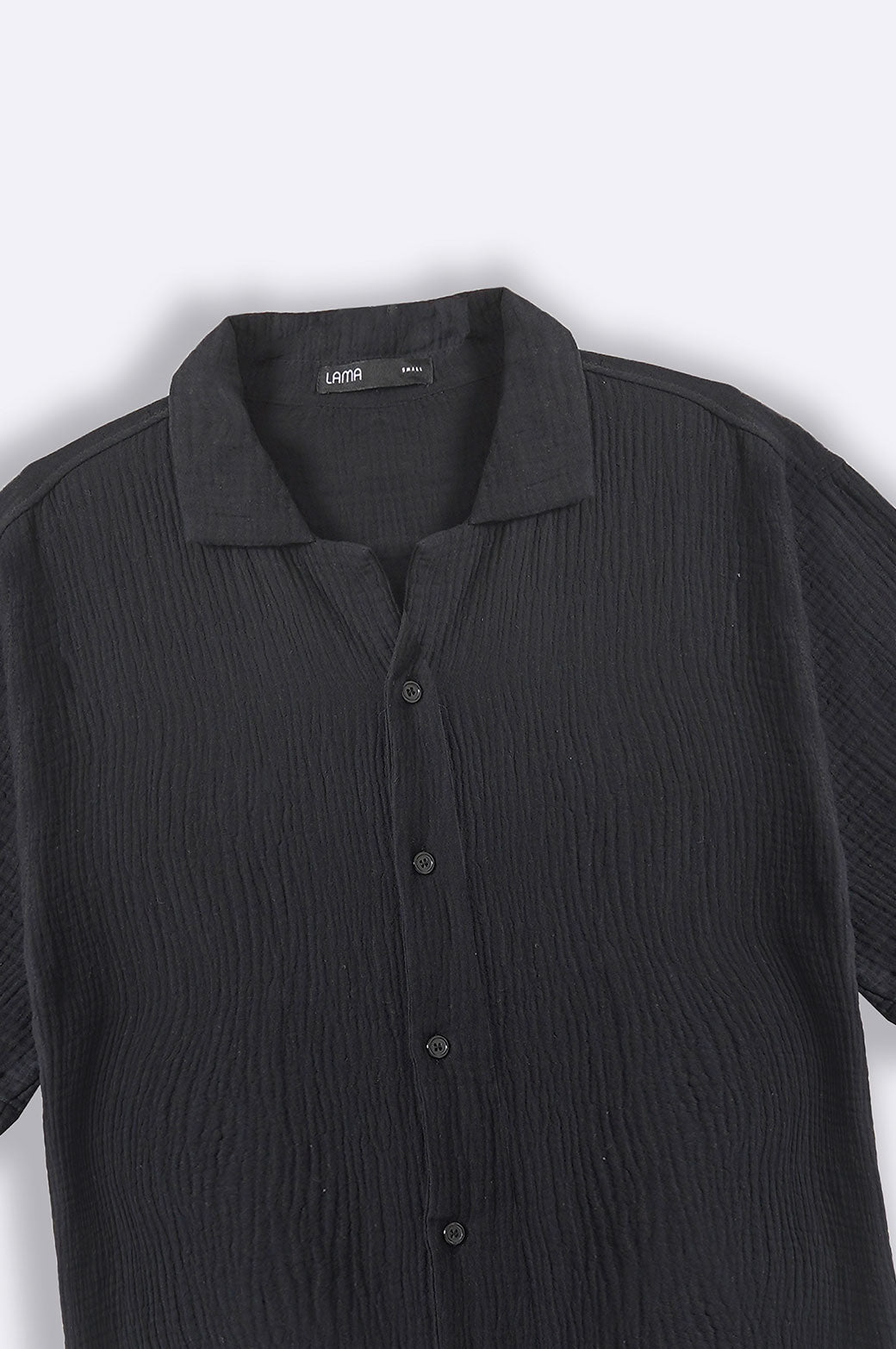 BLACK MUSLIN SAFARI SHIRT