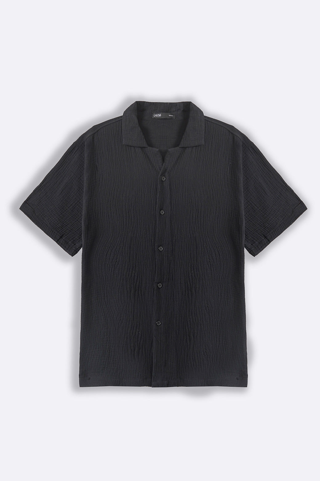 BLACK MUSLIN SAFARI SHIRT