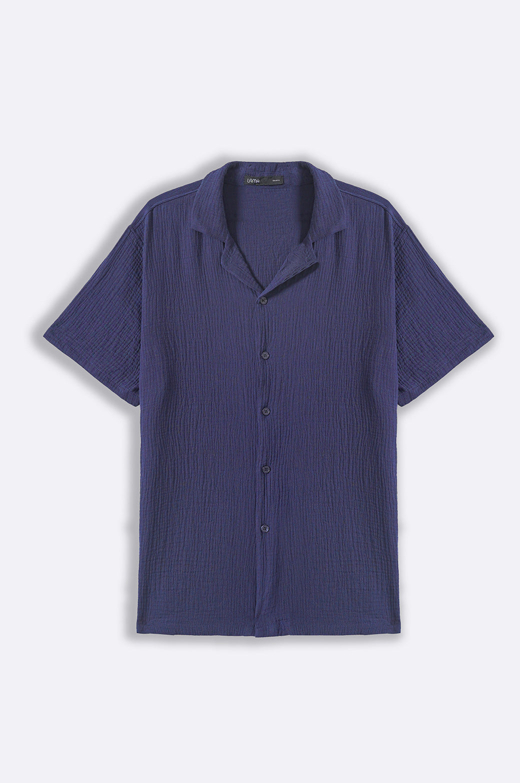 NAVY MUSLIN SAFARI SHIRT