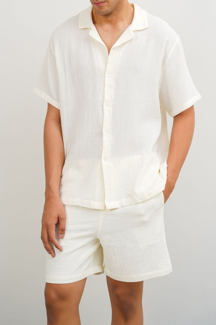 OFF WHITE MUSLIN SAFARI SHIRT