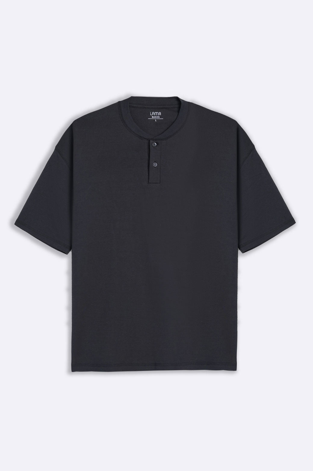 ALL BLACK BASIC HENLEY