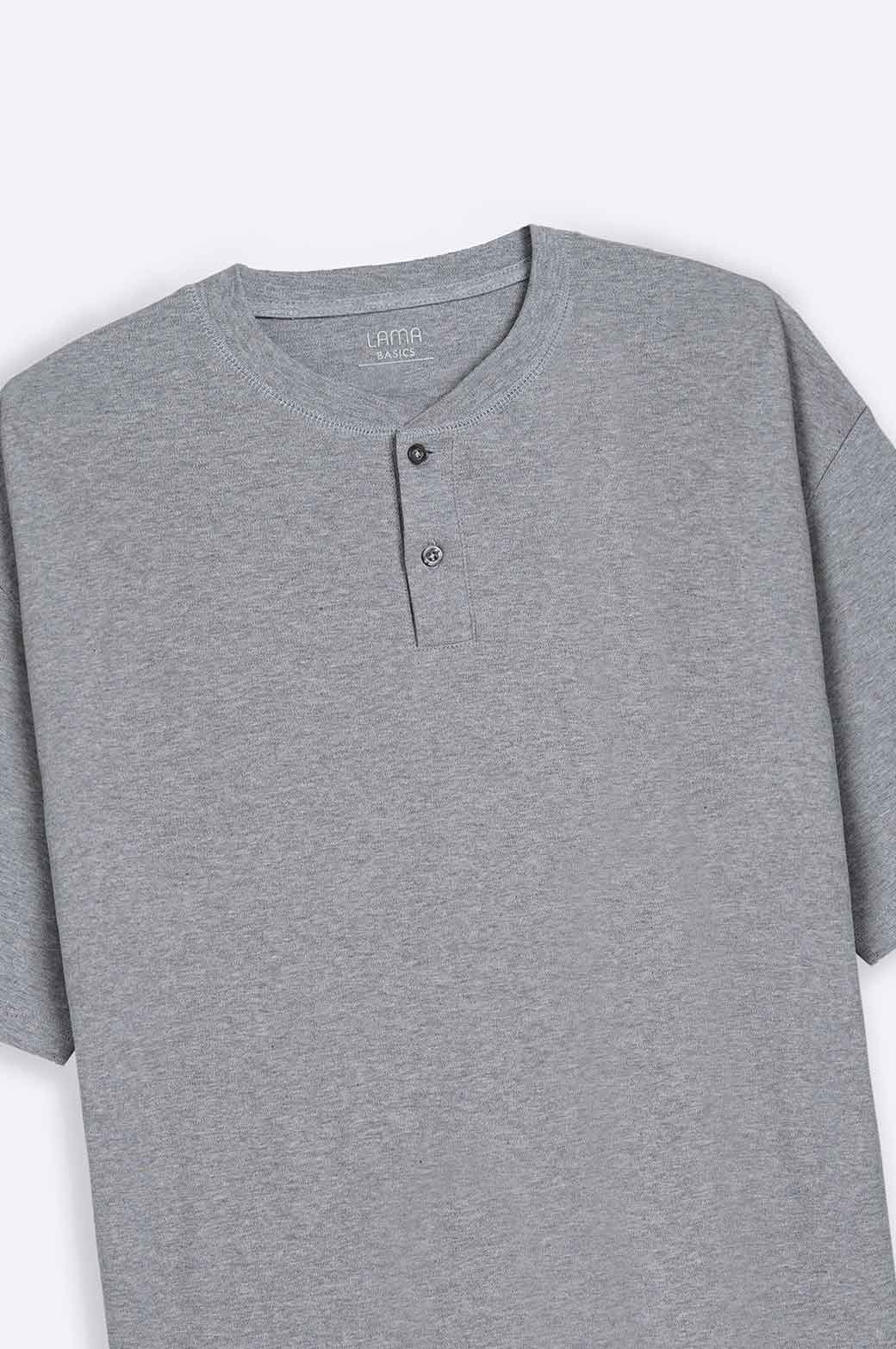 CHARCOAL BASIC HENLEY