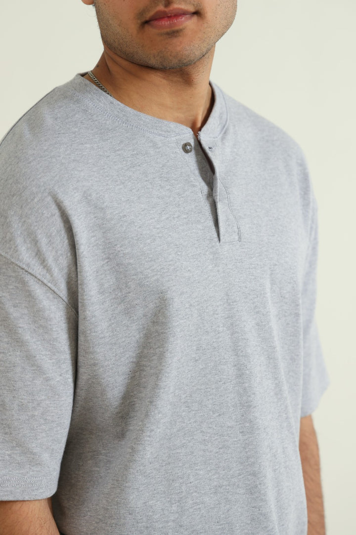 CHARCOAL BASIC HENLEY