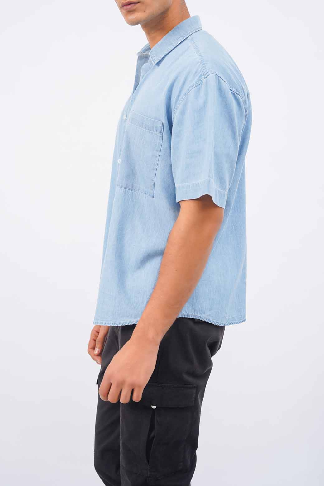 lightblue DENIM SHIRT WITH POCKET