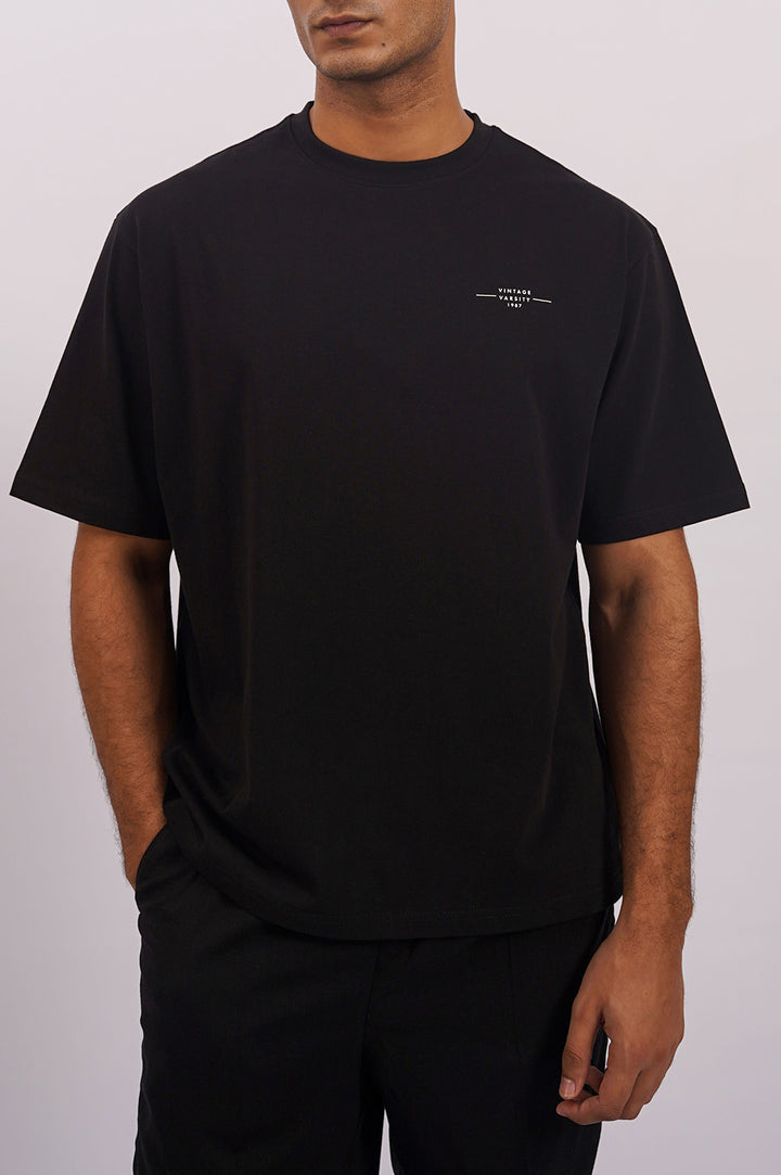 BLACK HEAVY WEIGHT TEE