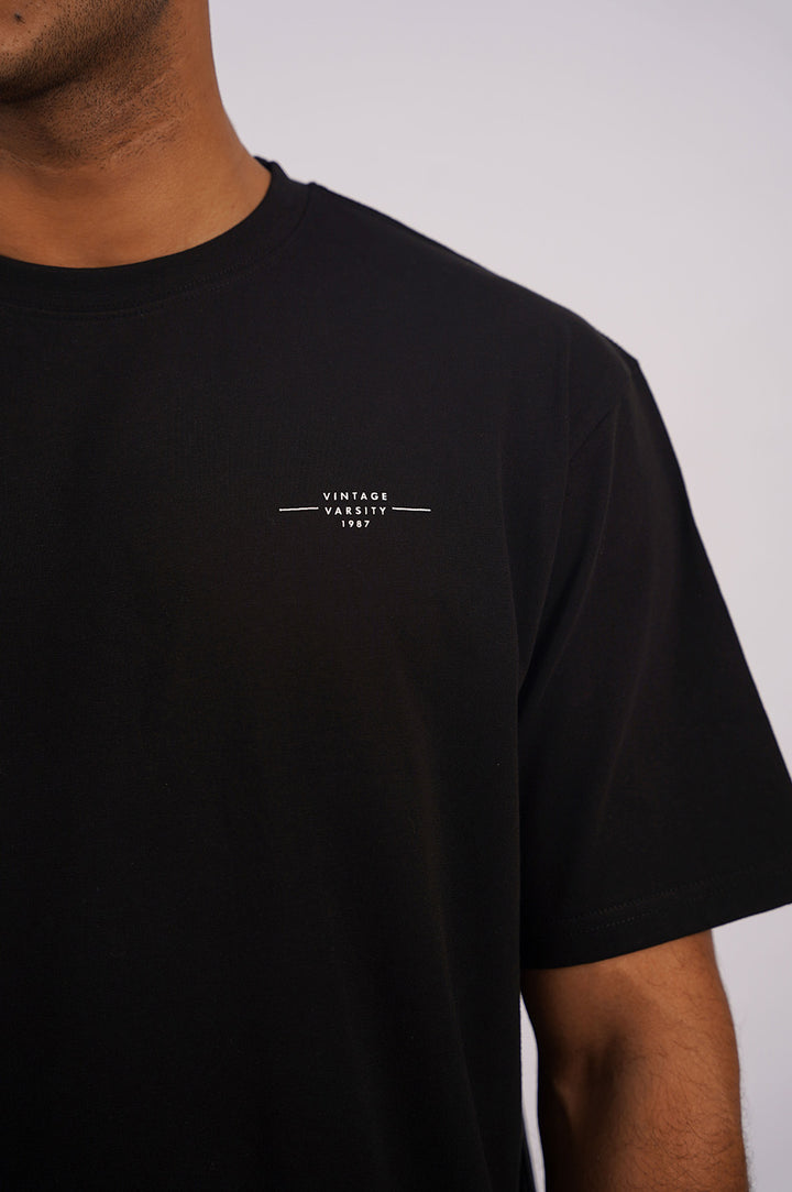 BLACK HEAVY WEIGHT TEE