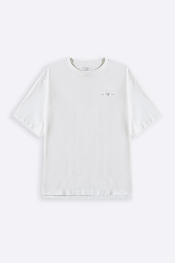 WHITE HEAVY WEIGHT TEE