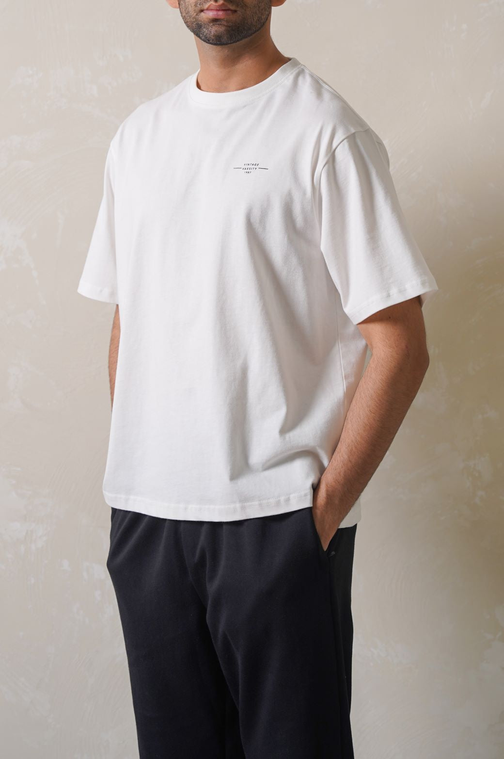 WHITE HEAVY WEIGHT TEE