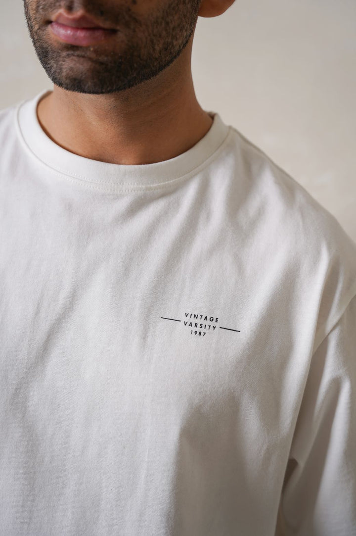 WHITE HEAVY WEIGHT TEE