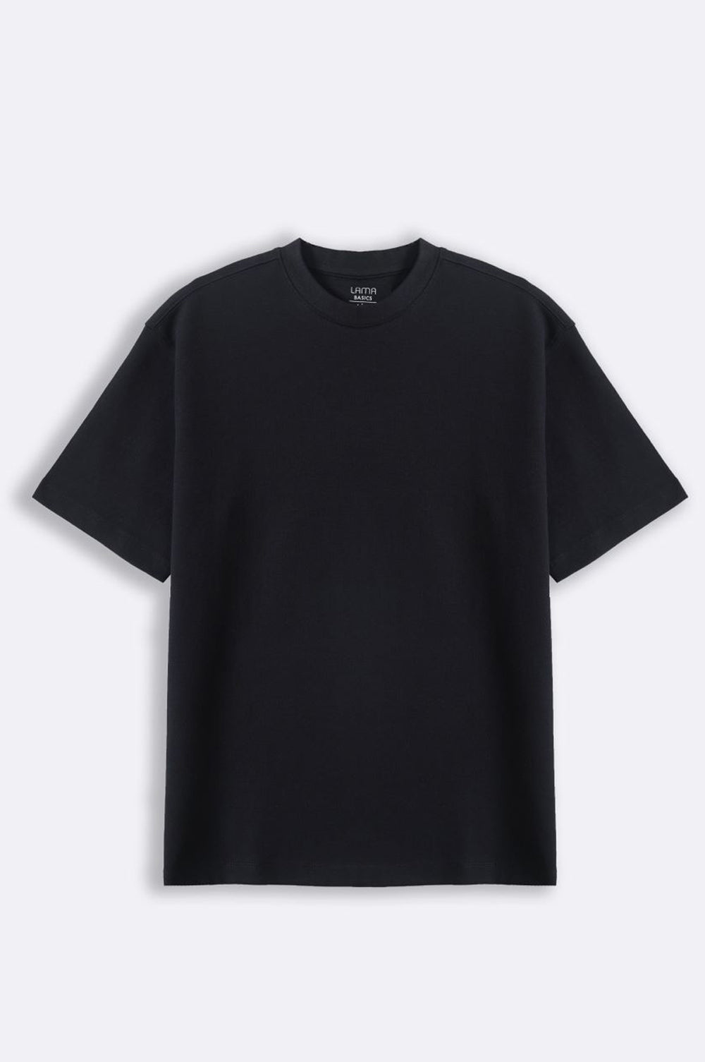 BLACK INTERLOCK TEE