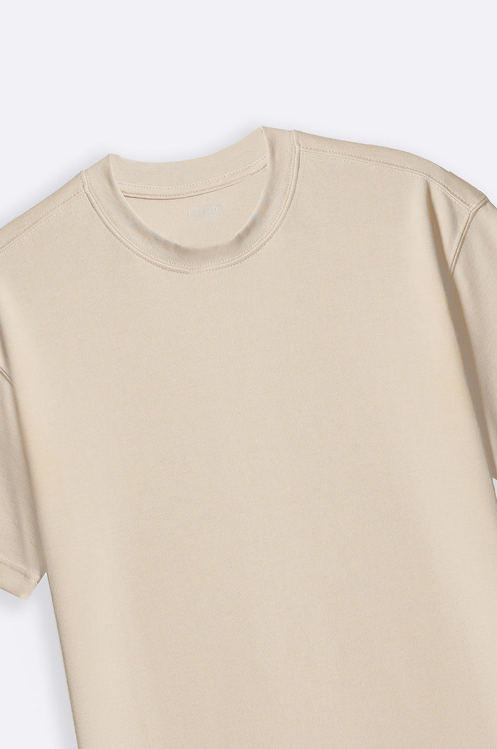 IVORY INTERLOCK TEE