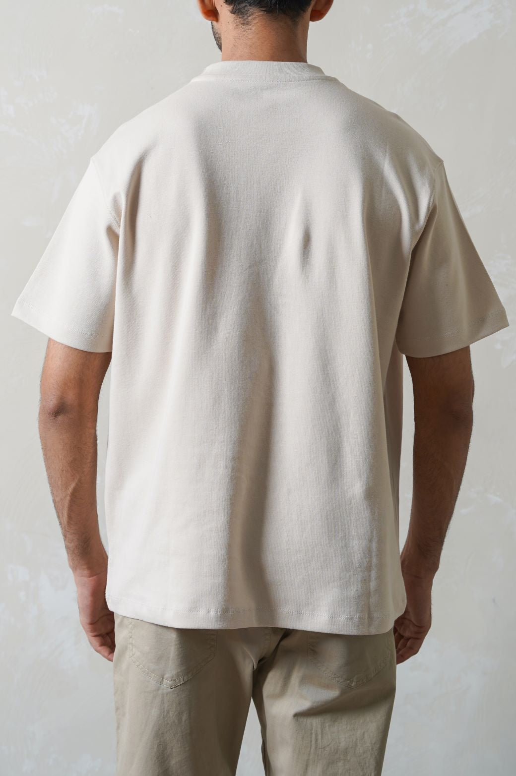 IVORY INTERLOCK TEE