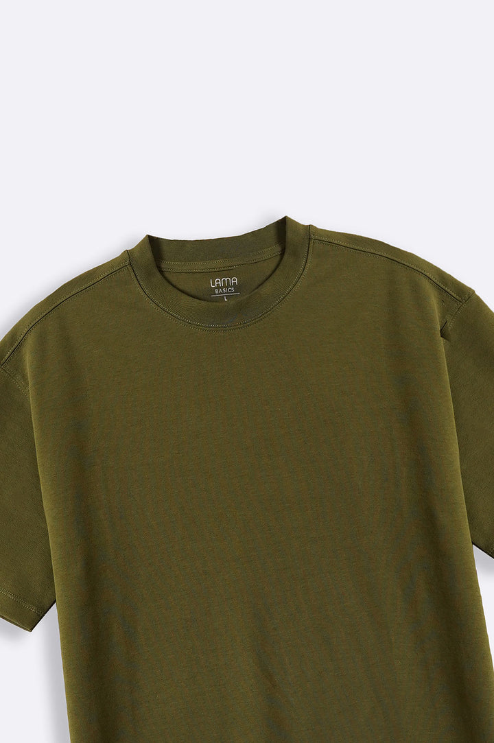 OLIVE INTERLOCK TEE