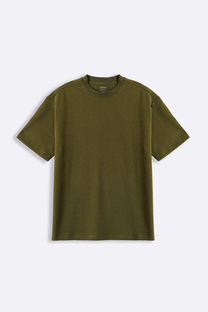 OLIVE INTERLOCK TEE