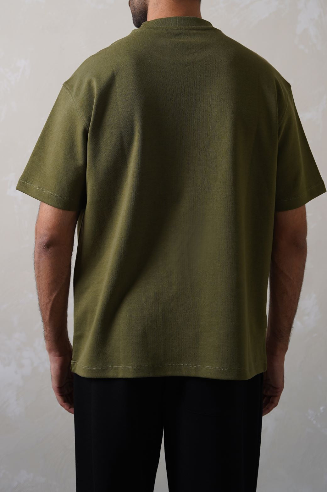 OLIVE INTERLOCK TEE