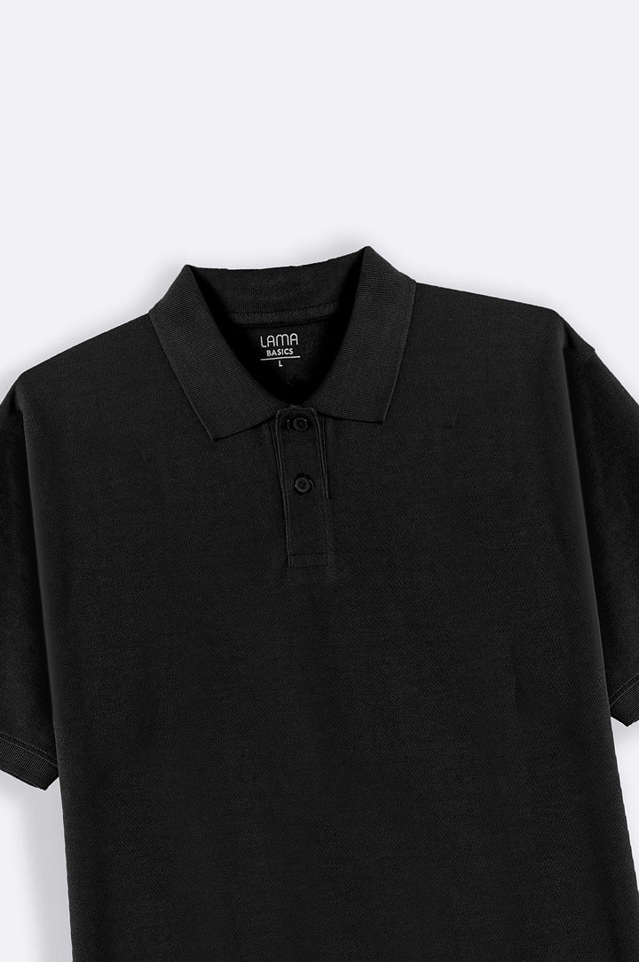 BLACK NEOPRENE POLO