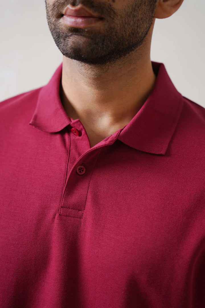 MAROON NEOPRENE POLO