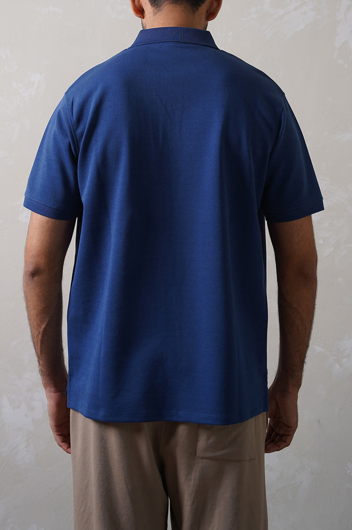 MID BLUE NEOPRENE POLO