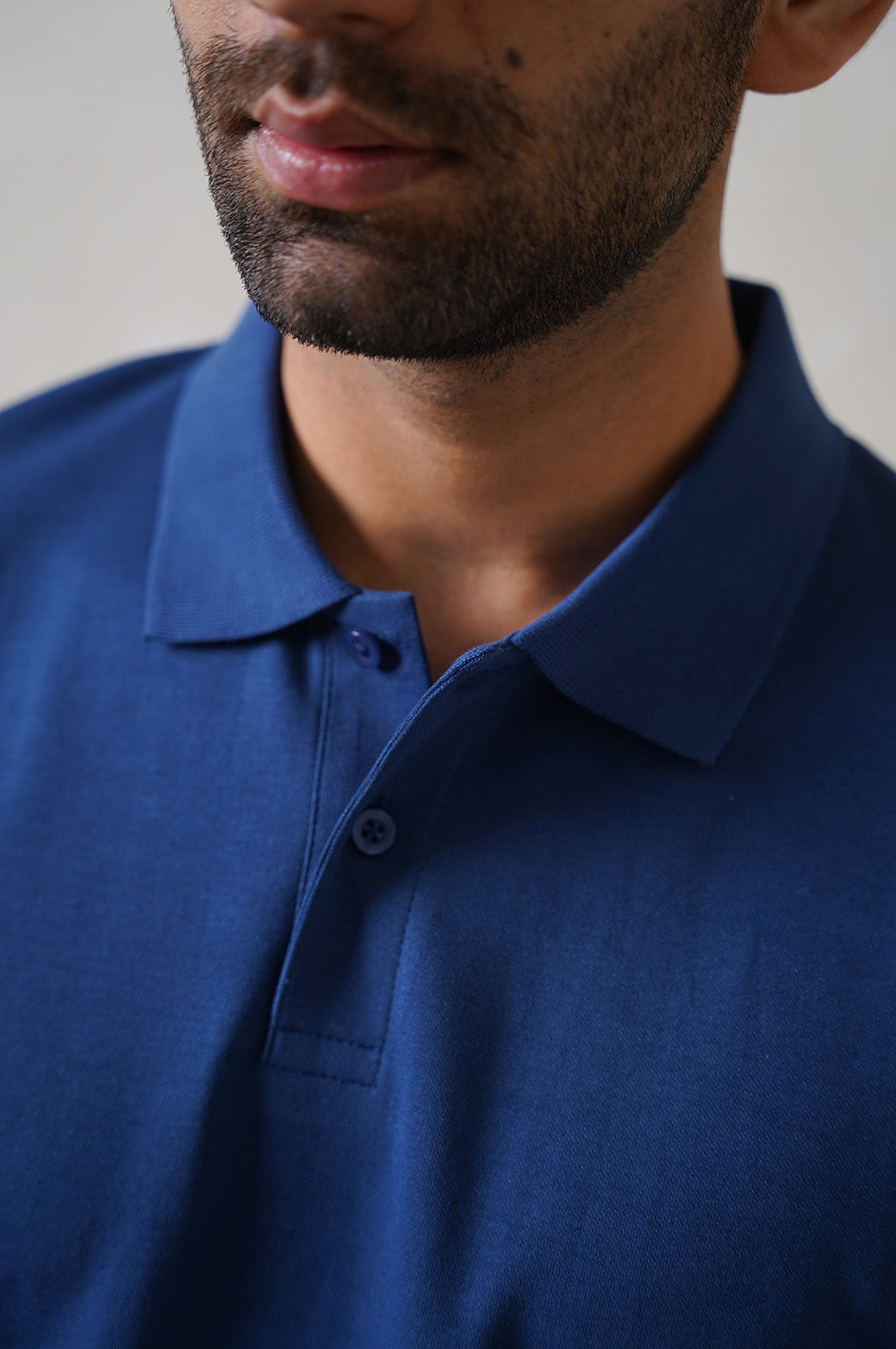 MID BLUE NEOPRENE POLO