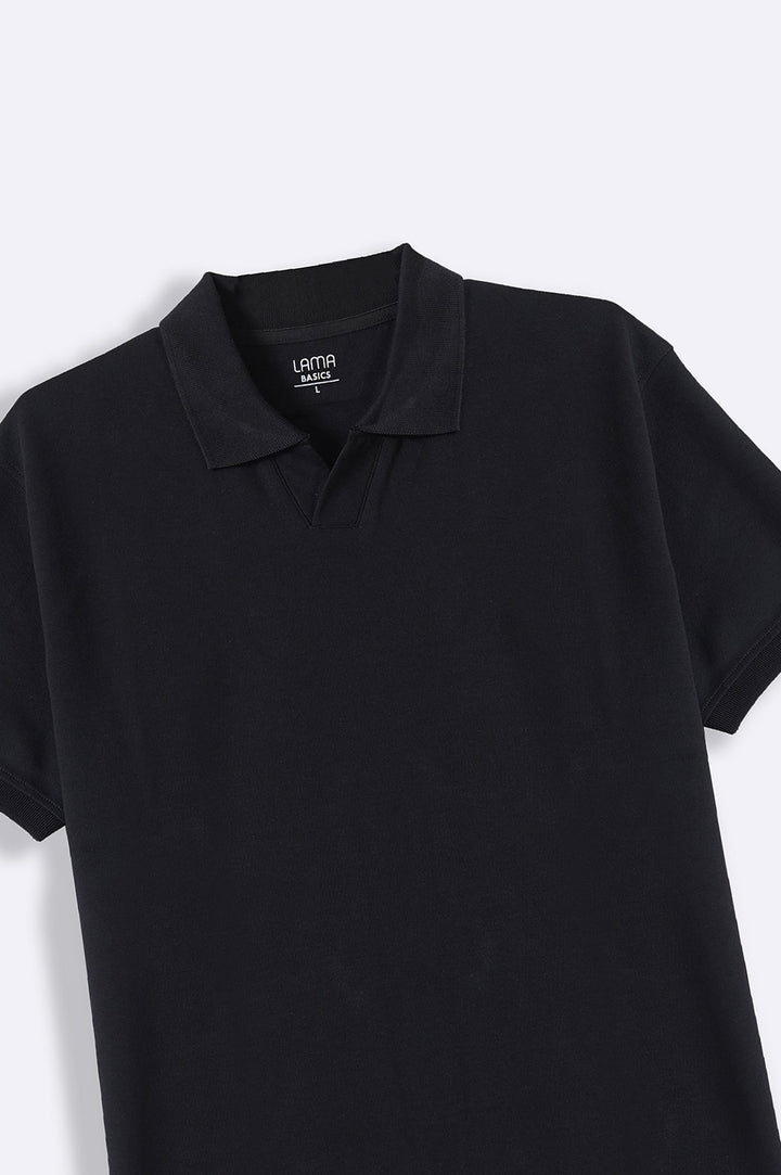 BLACK JOHNNY COLLAR POLO