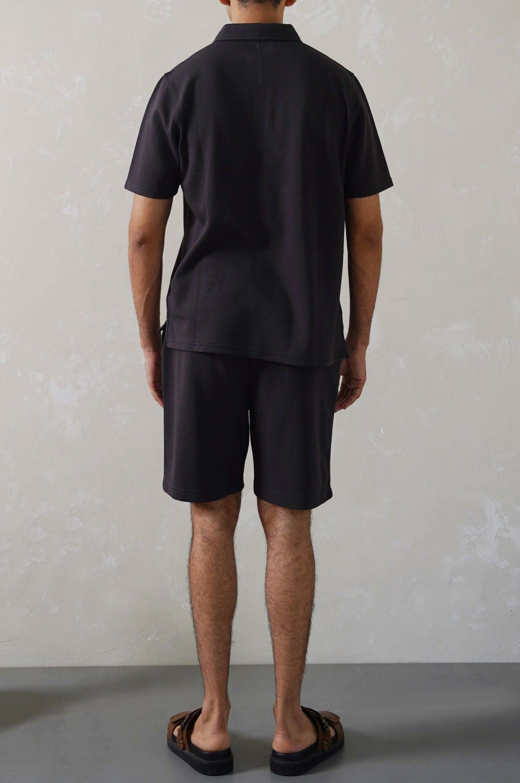 CHARCOAL JACQUARD POLO