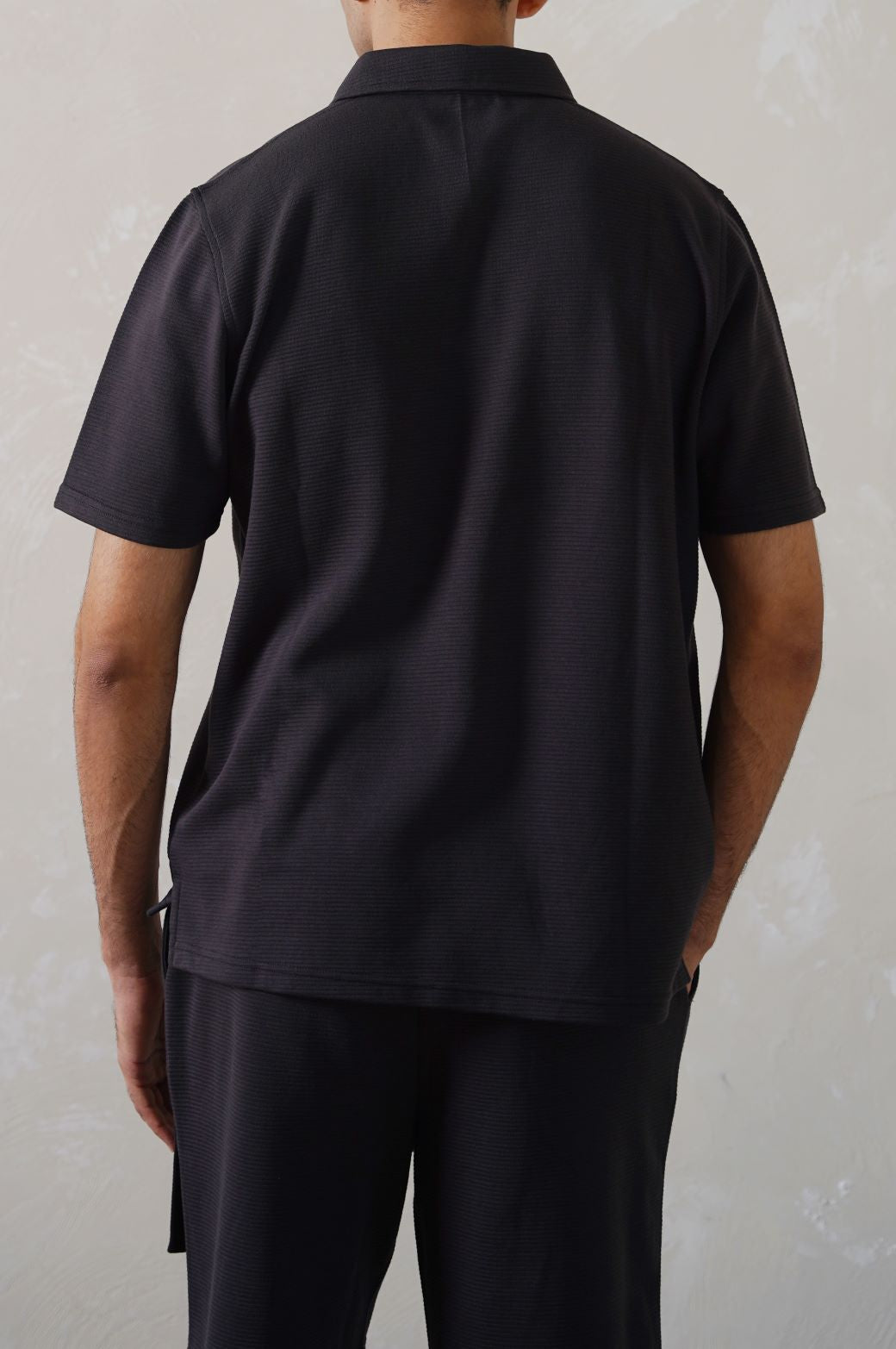 CHARCOAL JACQUARD POLO