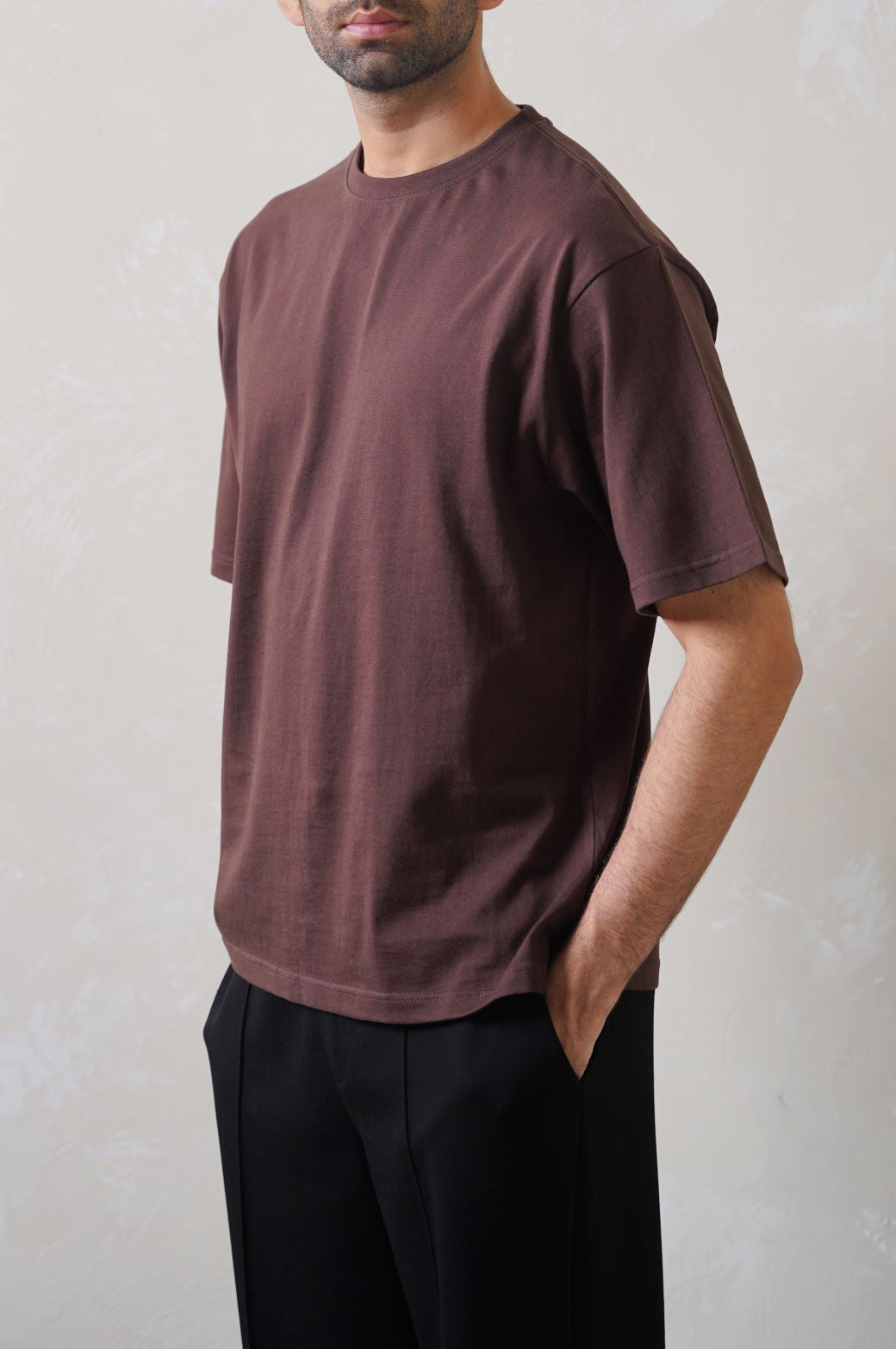 DARK BROWN HEAVY WEIGHT TEE