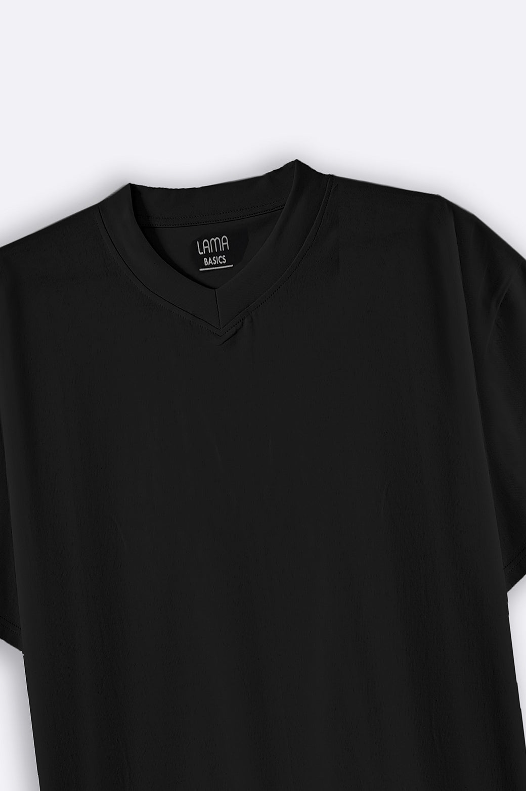 BLACK V-NECK TEE