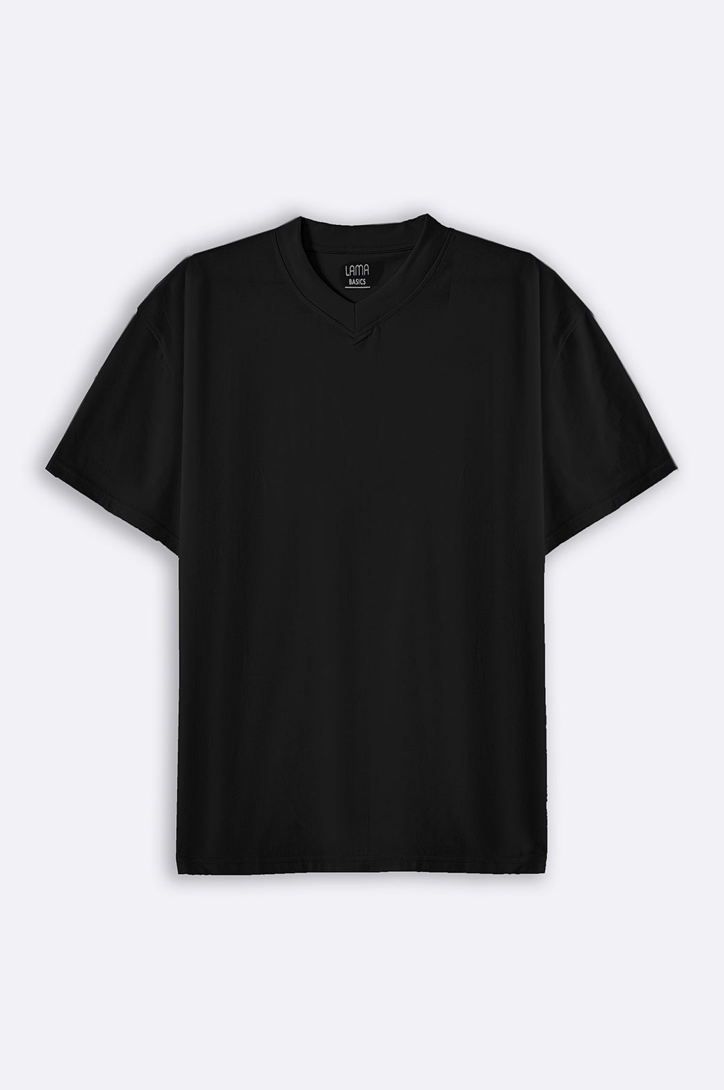 BLACK V-NECK TEE