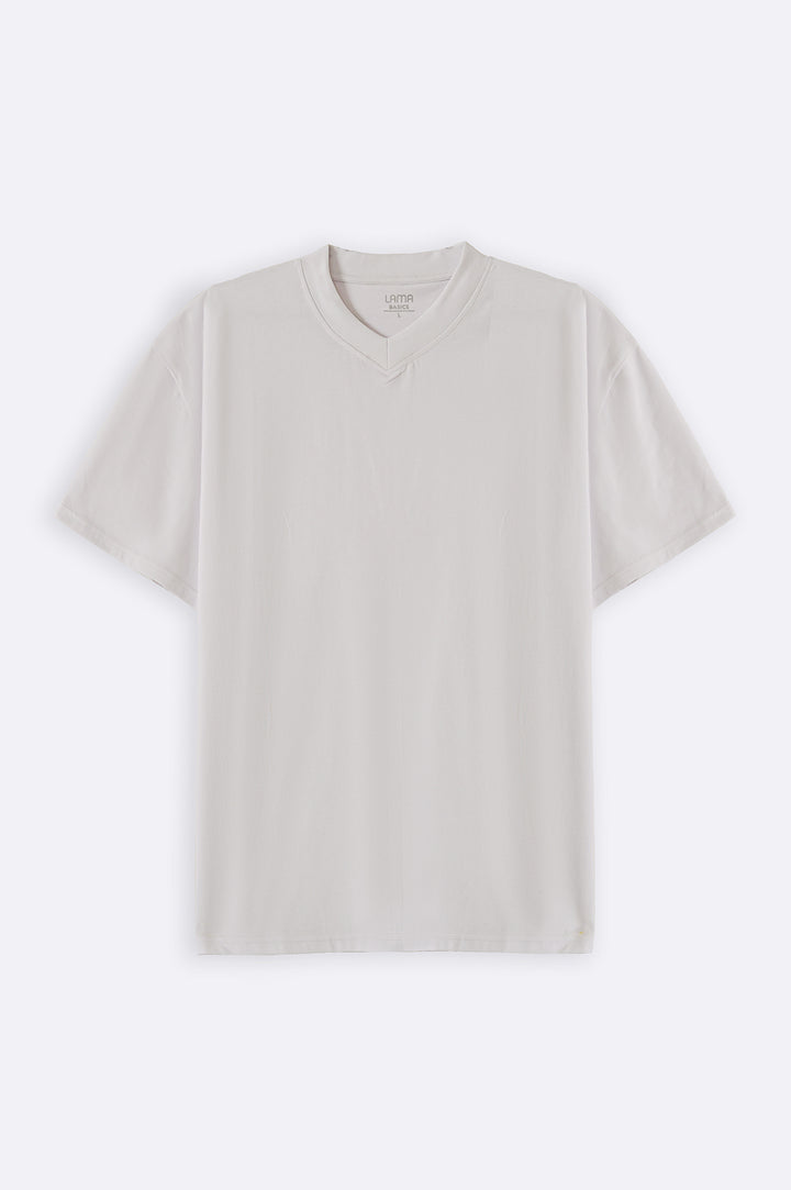 WHITE V-NECK TEE