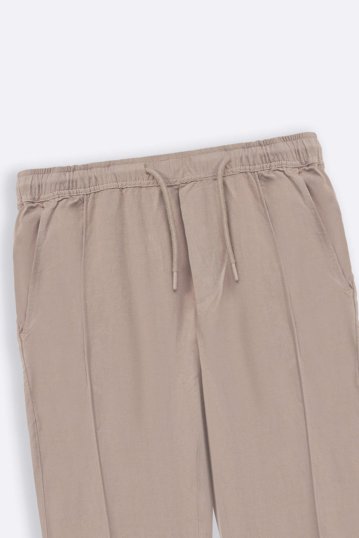 BEIGE TAPERED PANTS