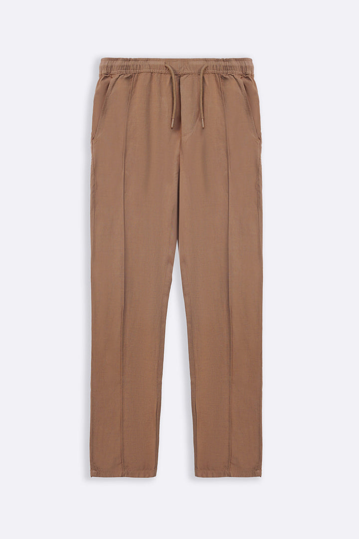 KHAKI TAPERED PANTS