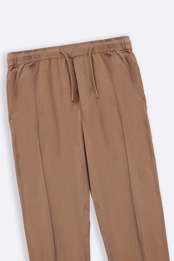 KHAKI TAPERED PANTS