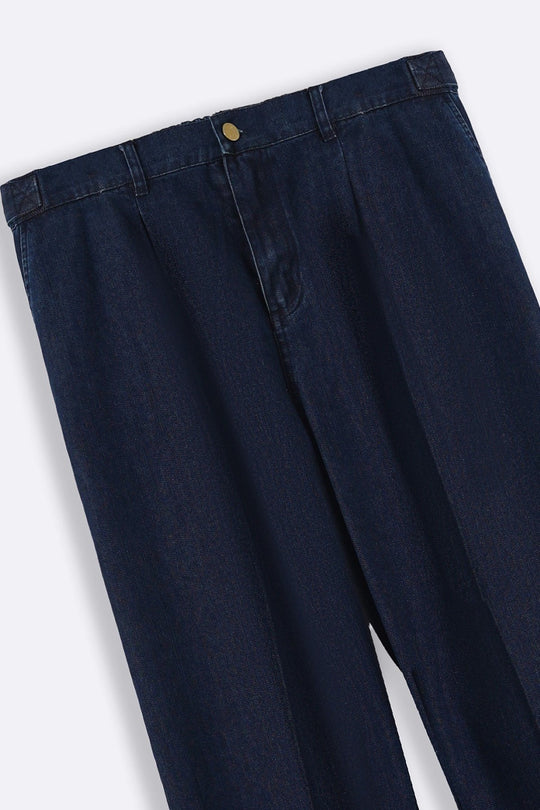 INDIGO ADJUSTABLE DENIM TROUSERS