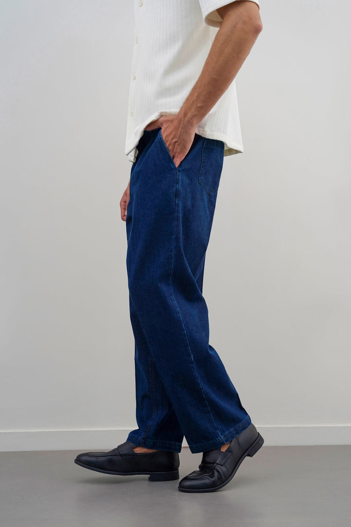 ADJUSTABLE DENIM TROUSERS