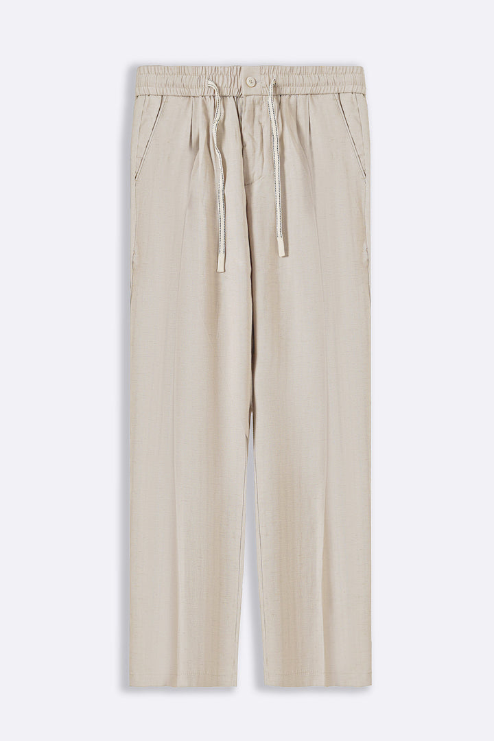 LINEN-BLEND TROUSERS