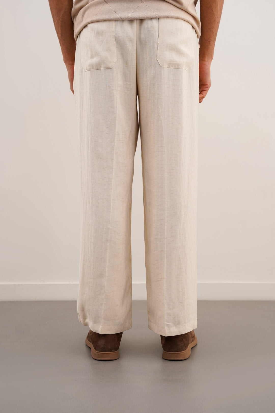 LINEN-BLEND TROUSERS