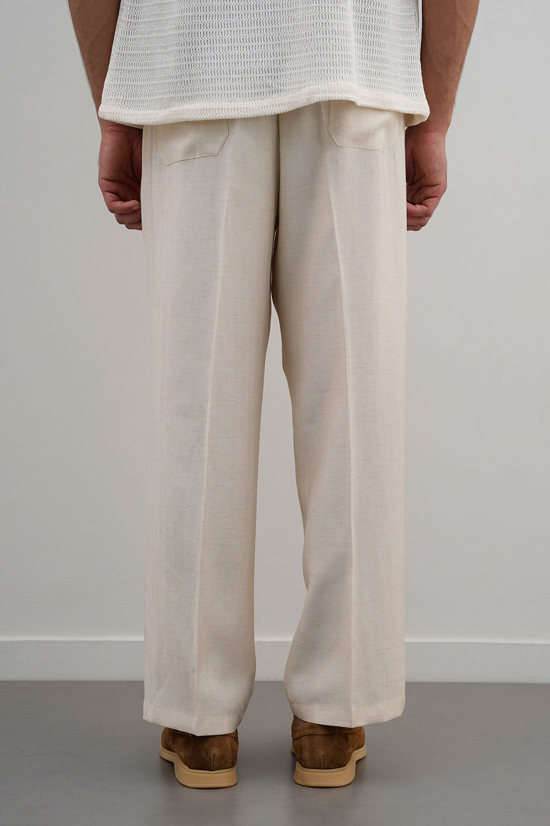 LINEN-BLEND TROUSERS